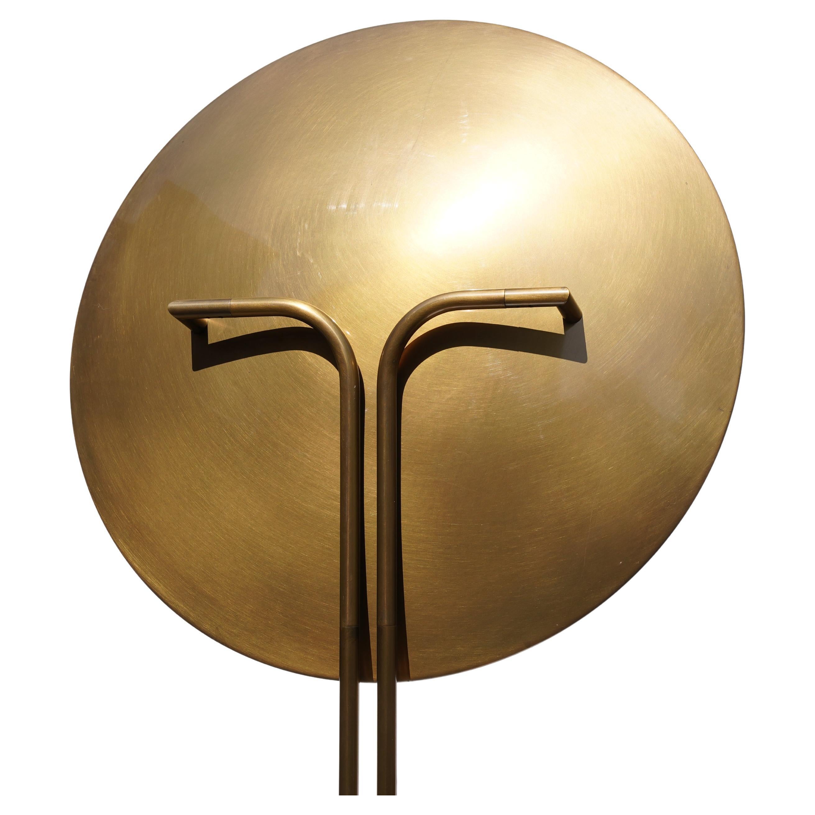 Italiano Lampada da terra Relco Brass, Italia 1980 in vendita
