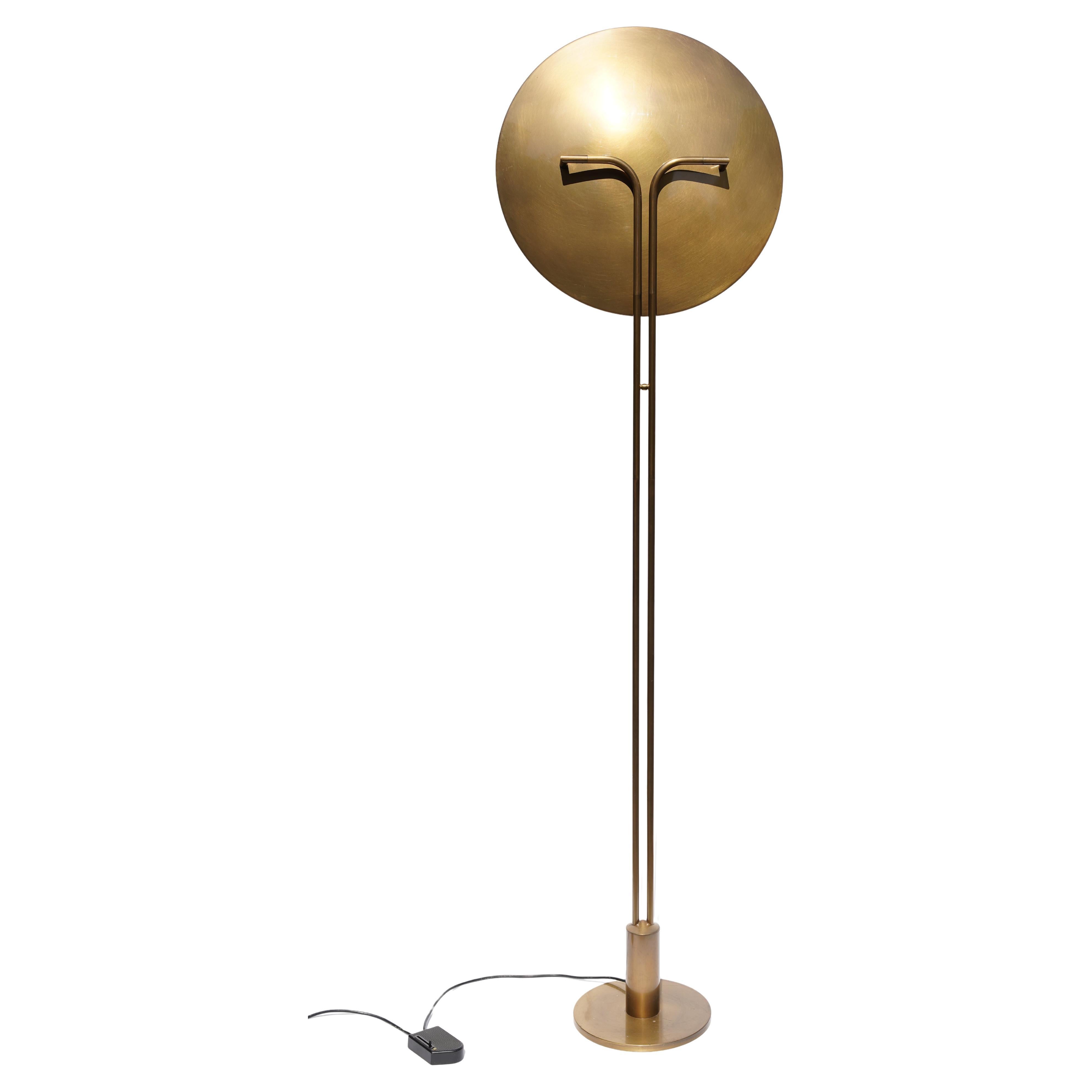 Lampada da terra Relco Brass, Italia 1980 In condizioni buone in vendita a Bronx, NY