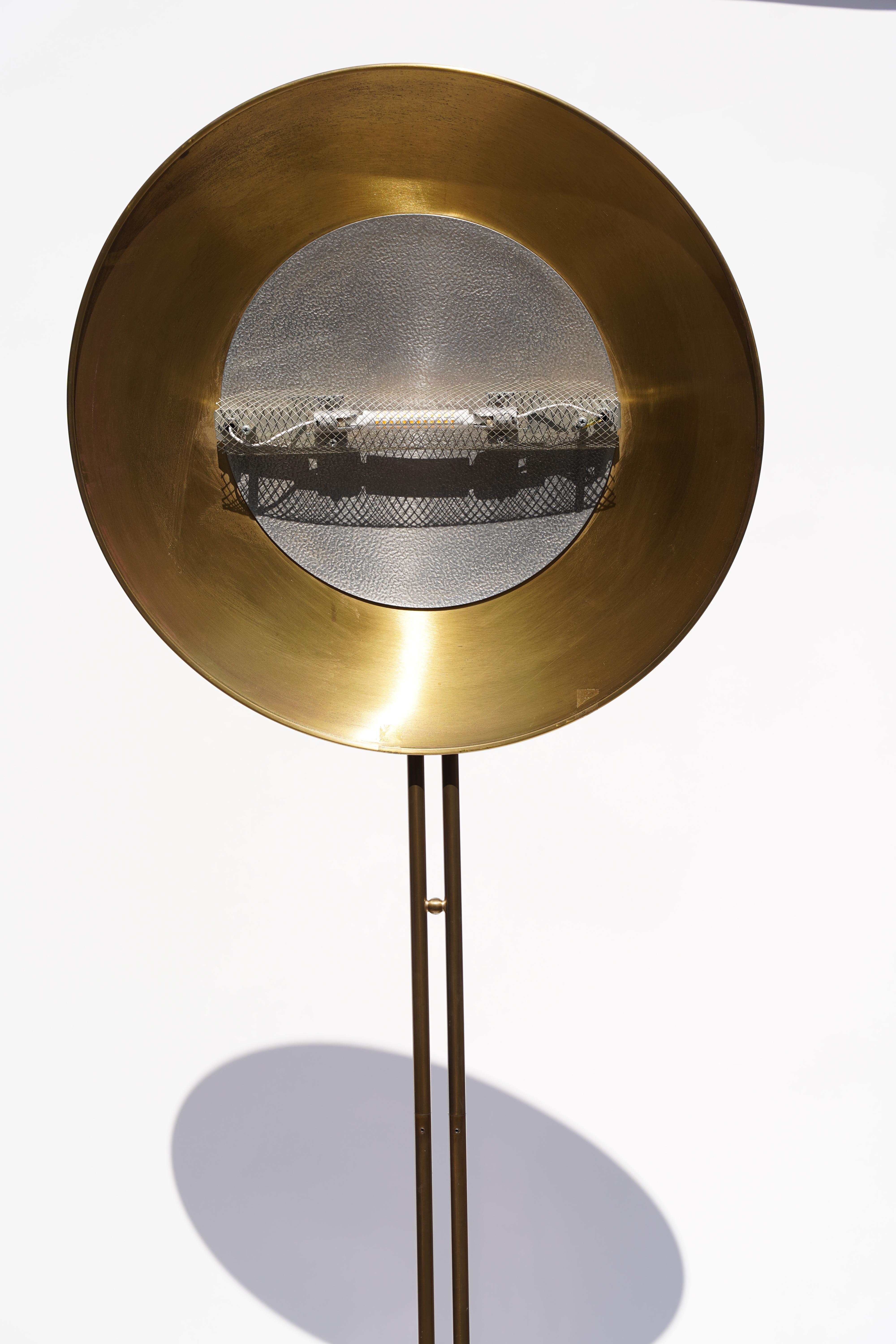 XX secolo Lampada da terra Relco Brass, Italia 1980 in vendita