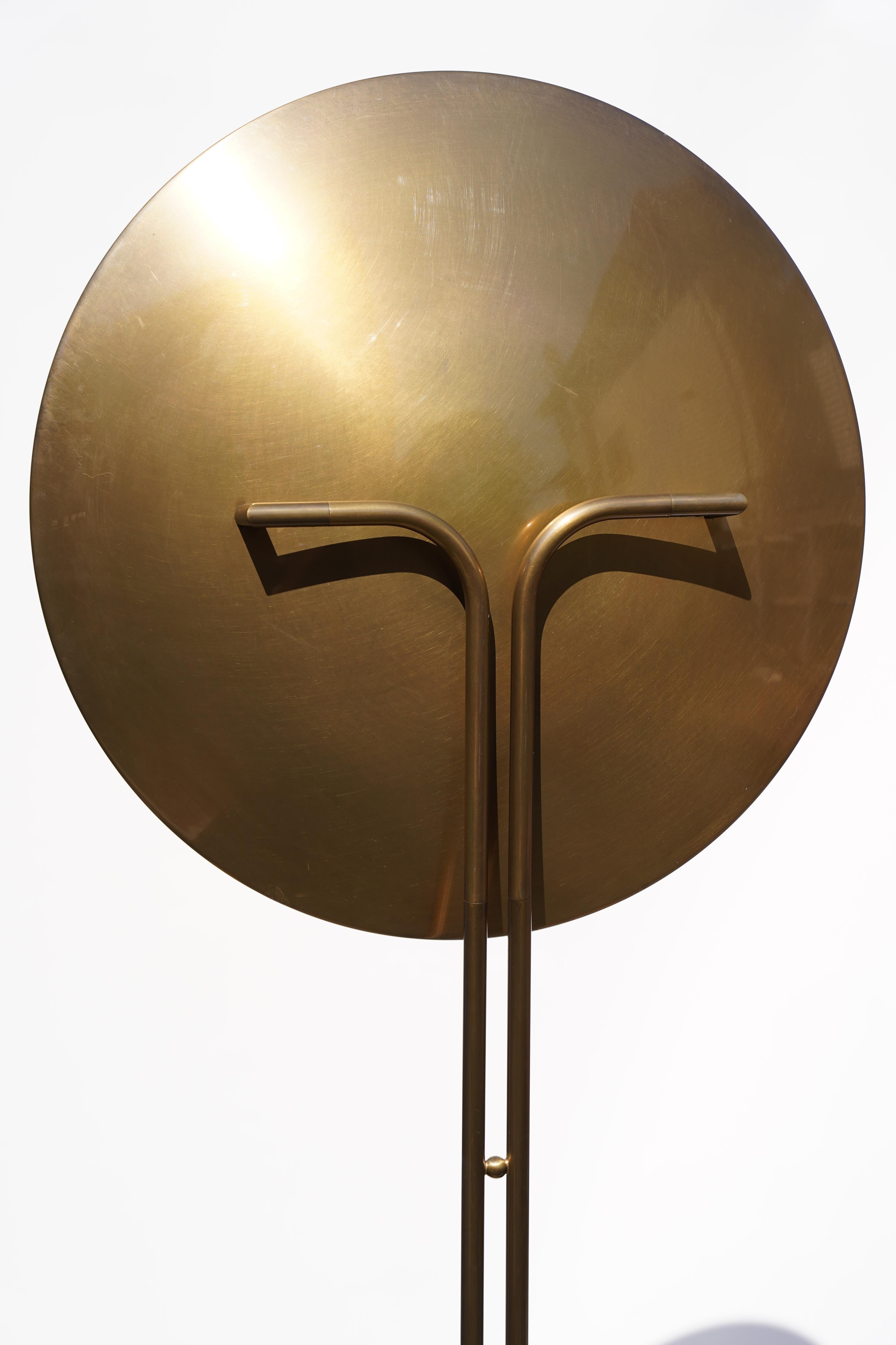 Metallo Lampada da terra Relco Brass, Italia 1980 in vendita