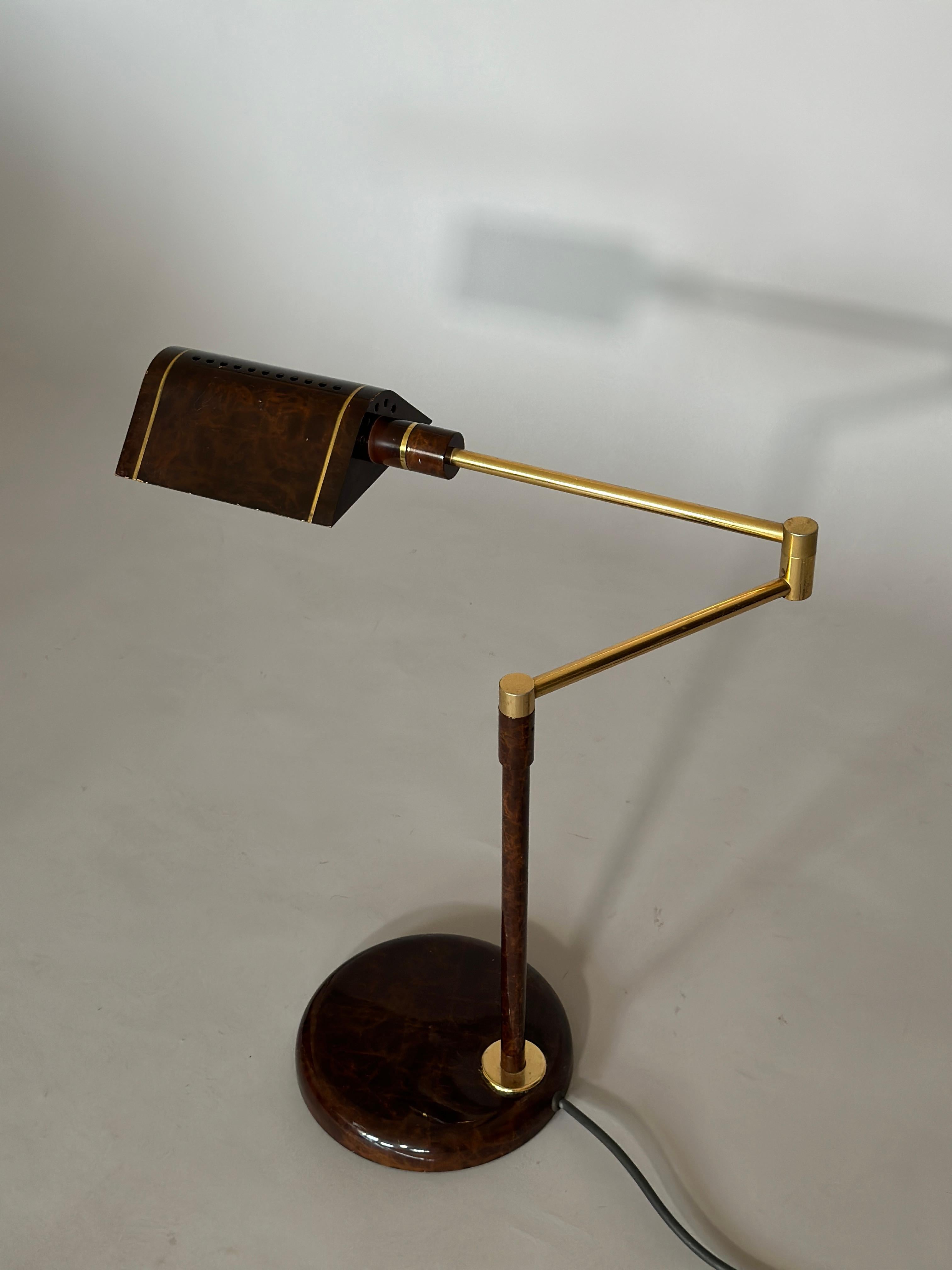 Mid-Century Modern Lampe de bureau halogène Relco Milano des années 1970 en vente