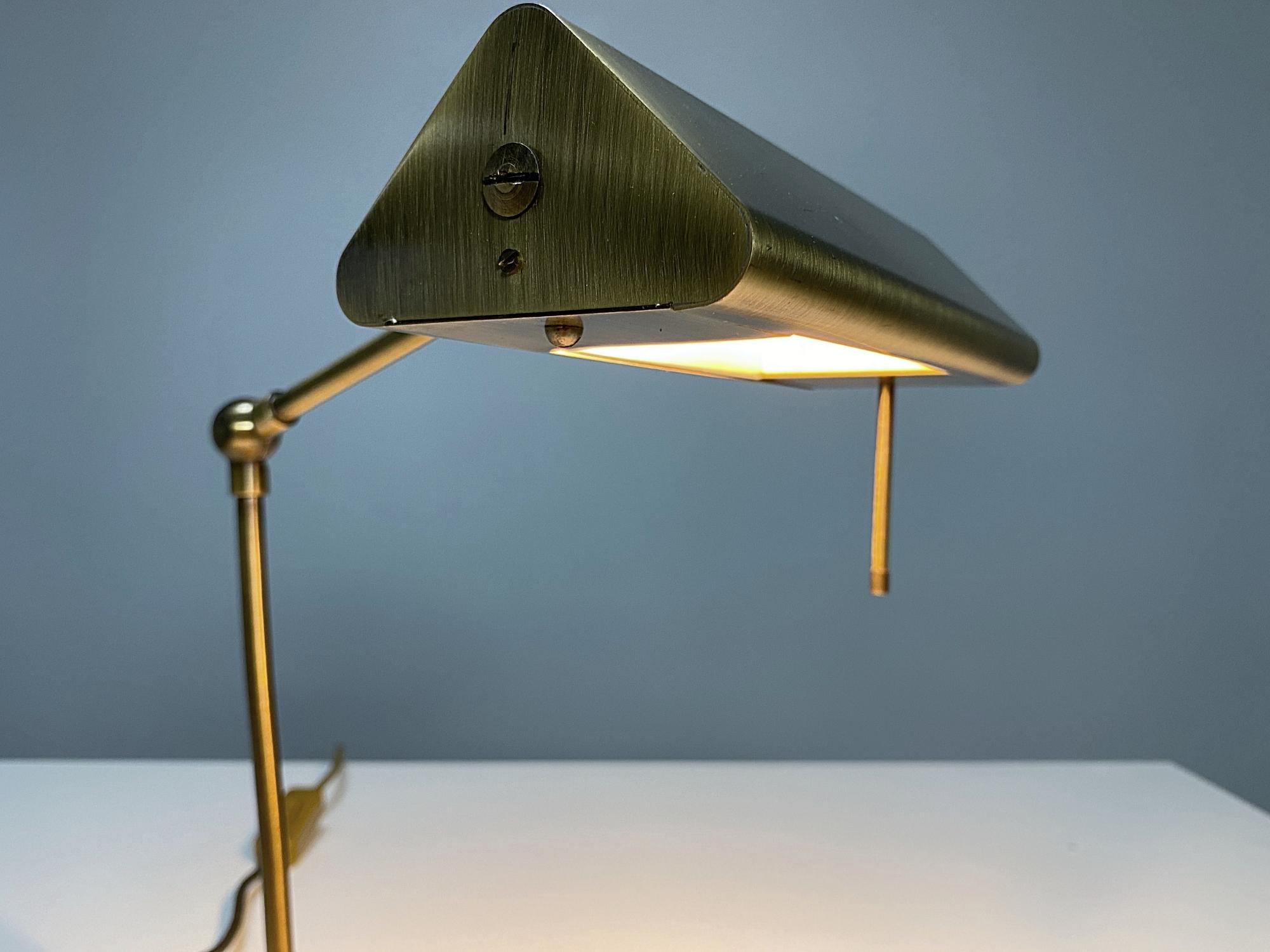 Mid-Century Modern Relco Milano Midcentury Brass Table Lamp, 1970s, Italy
