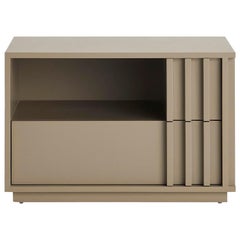 RELEVO Nightstand with Two Drawers in Lacquered Structure