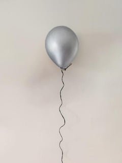 #1 Siver scultura di palloncini in ceramica fatta a mano per installazione a parete, a soffitto
