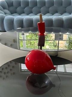 Escultura Globo Rojo Alto Brillo hecha a mano para pared, techo