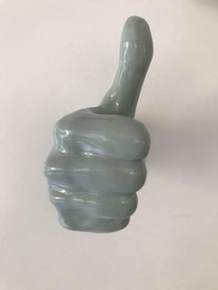 Light Grey Ceramic Thumbs Up for Wall or Ceiling