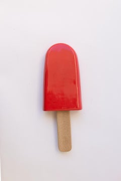 Ghiacciolo rosso in ceramica lucida