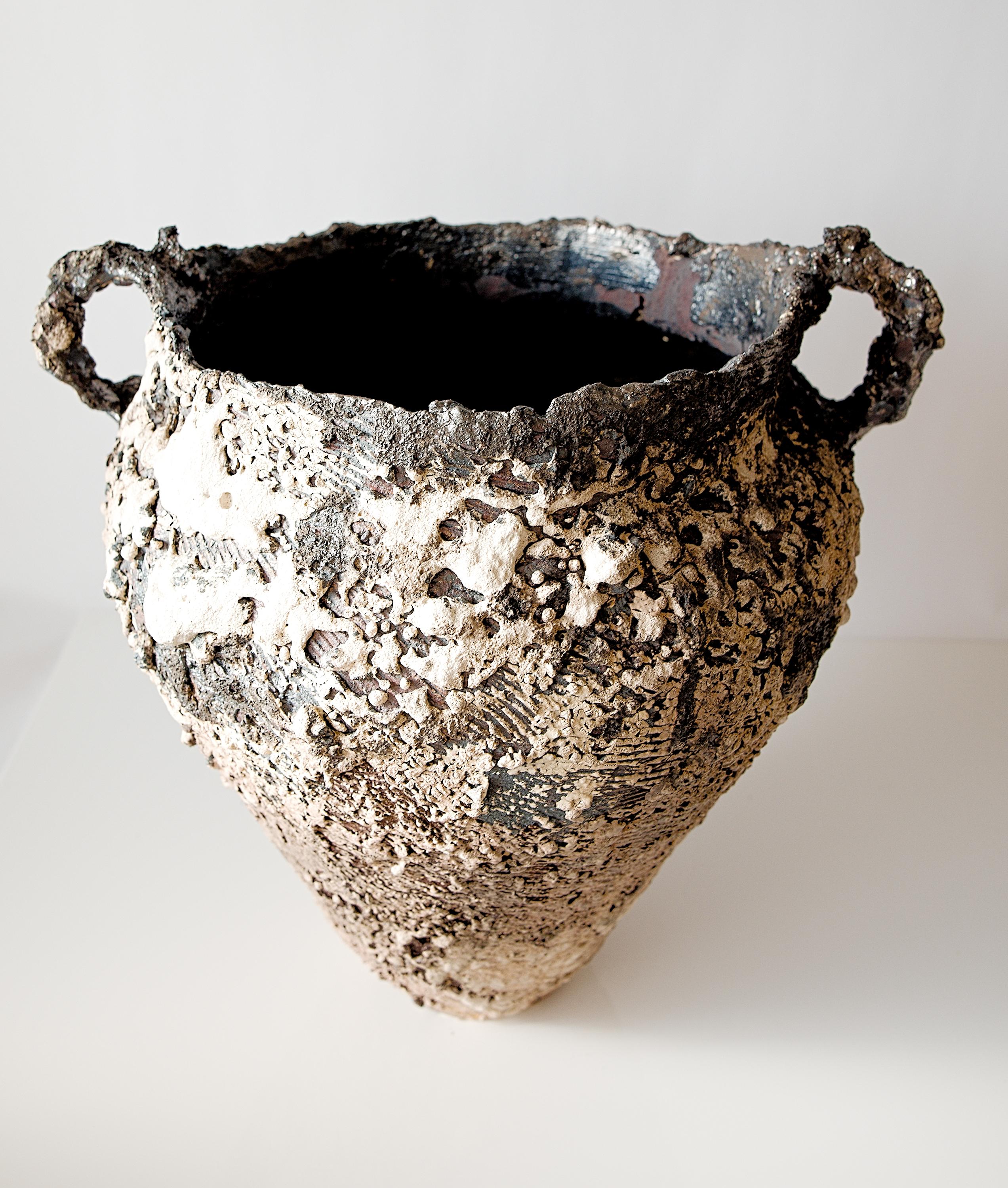 Contemporary Relics Amphora Vase Large- Hand Made Vase For Sale