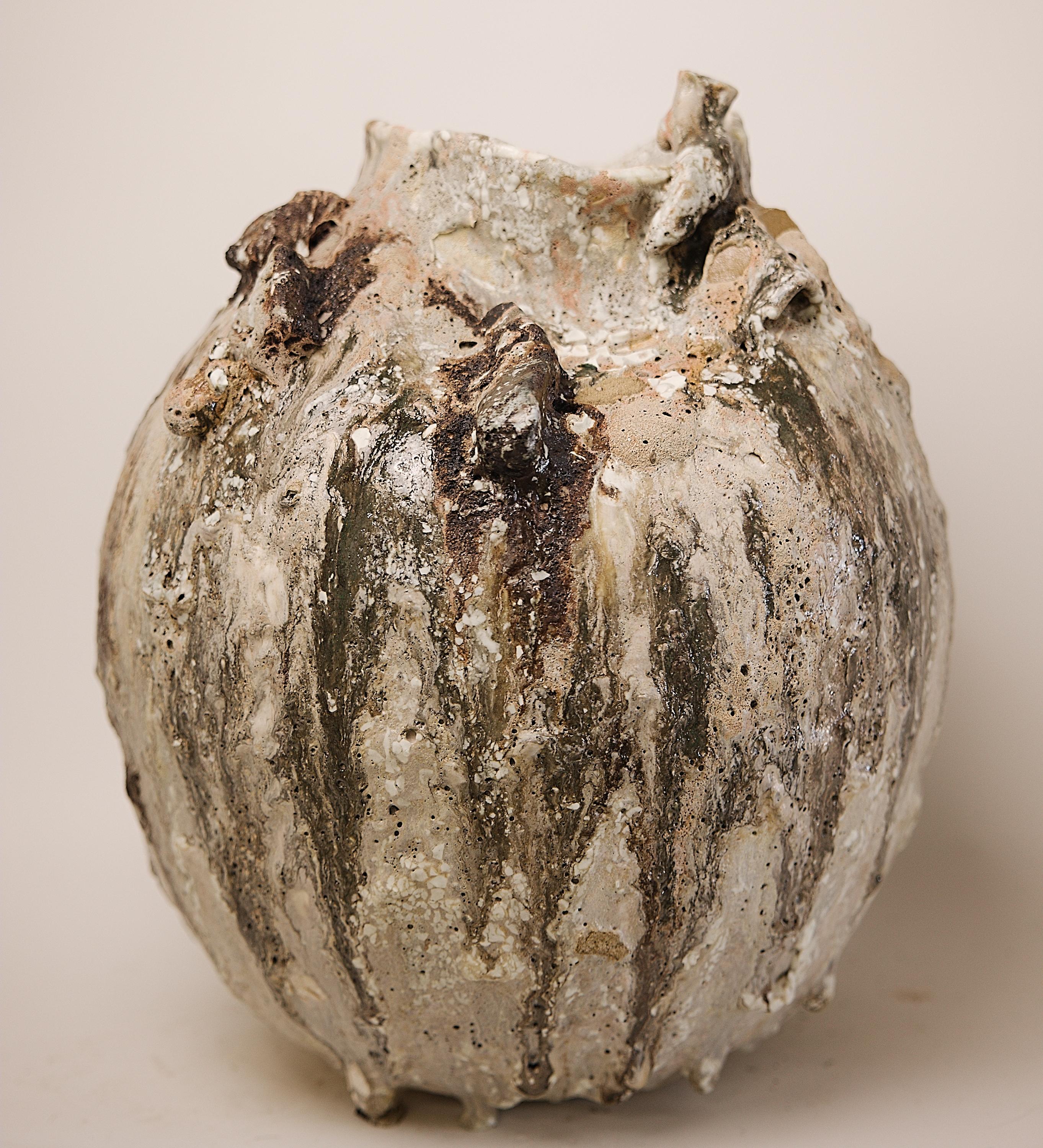 Contemporary Relics Handmade- Large Stoneware  vase For Sale