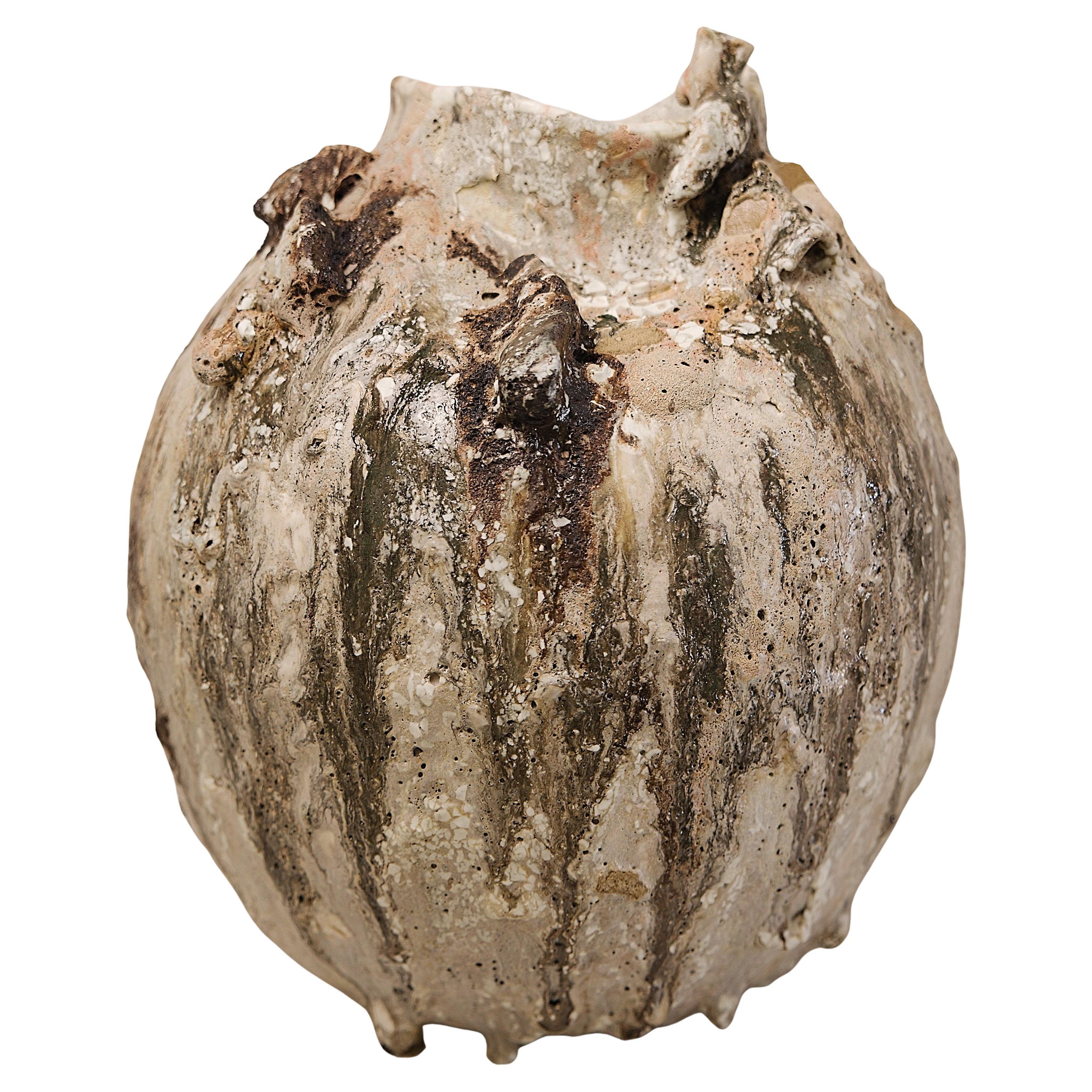Relics Handmade- Large Stoneware  vase For Sale