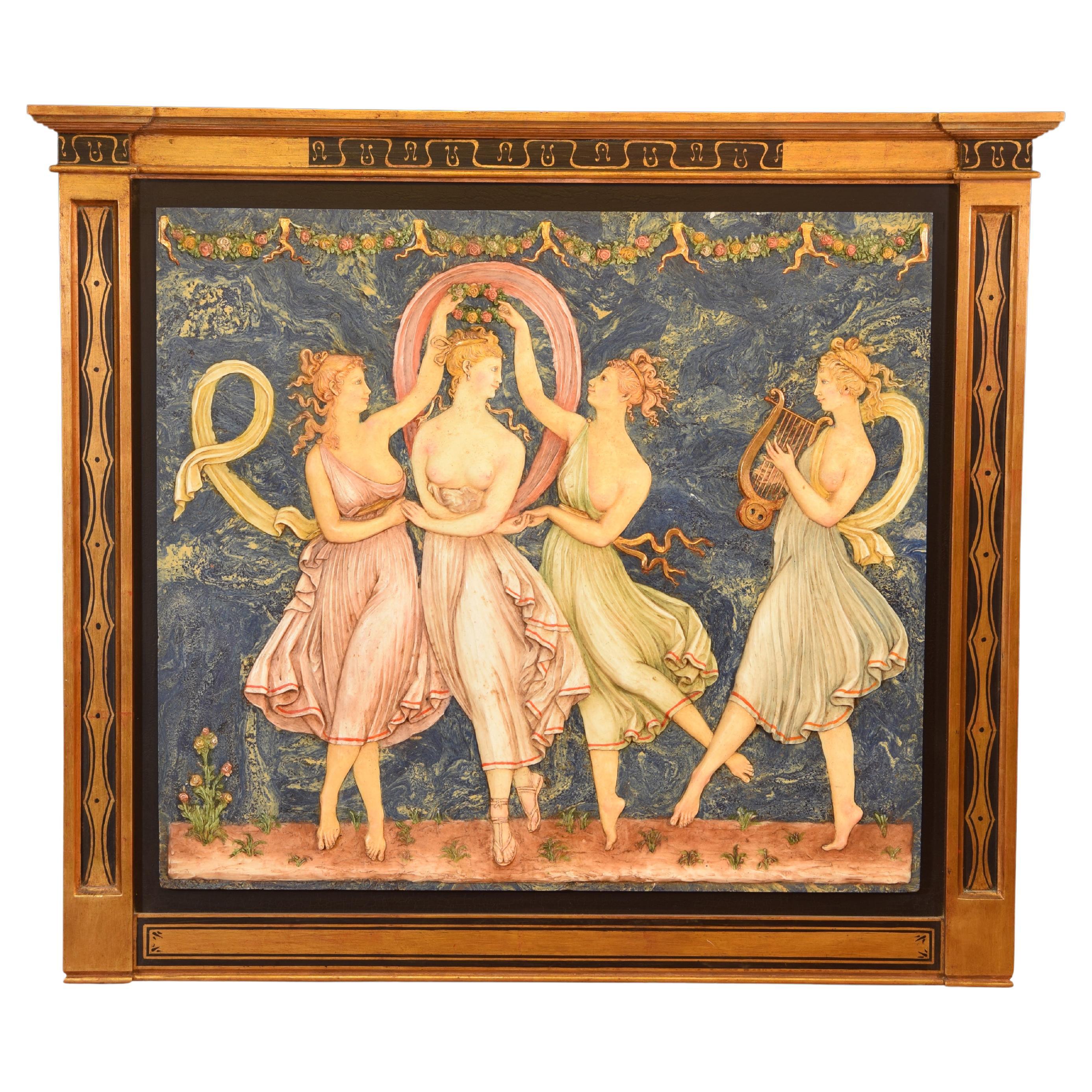 Rilievo, "Ballerine". Alabastro modellato. XX secolo, dopo CANOVA