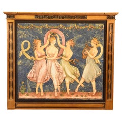 Vintage Relief, “Ballerinas”. Modeled alabaster. 20th century, after CANOVA