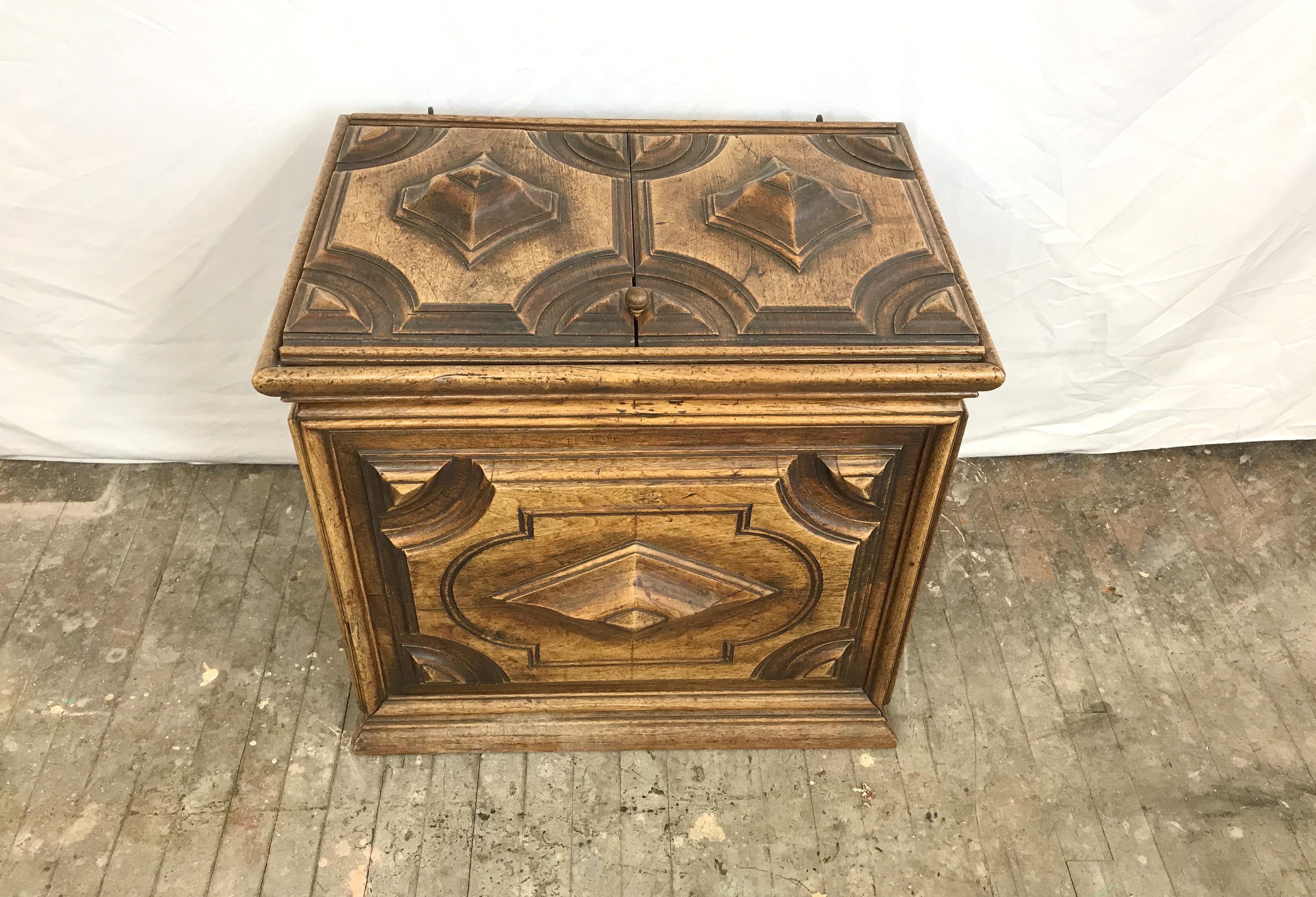 Forged Relief Carved French 18th Century Chest from Academy Award Winner Elmo Williams For Sale