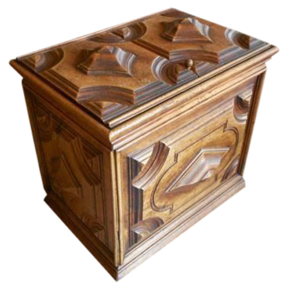 Relief Carved French 18th Century Chest from Academy Award Winner Elmo Williams For Sale