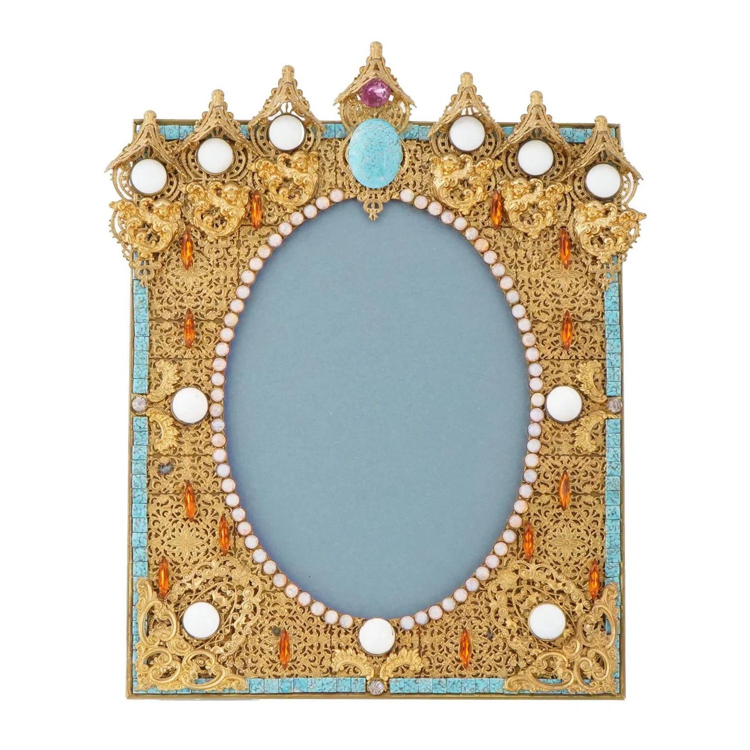 Relief Design vergoldetem Messing Bilderrahmen markiert im Angebot
