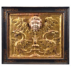 Antique Relief, Grotesque or Candelieri, Wood, 16th Century