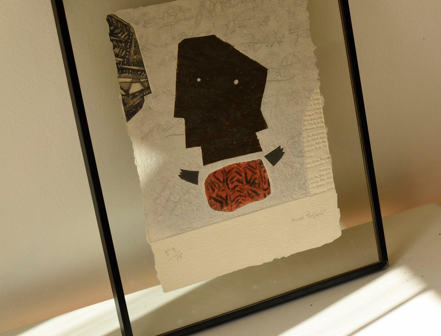 Mid-Century Modern Relief lithograph “Script Girl” by Max Papart For Sale