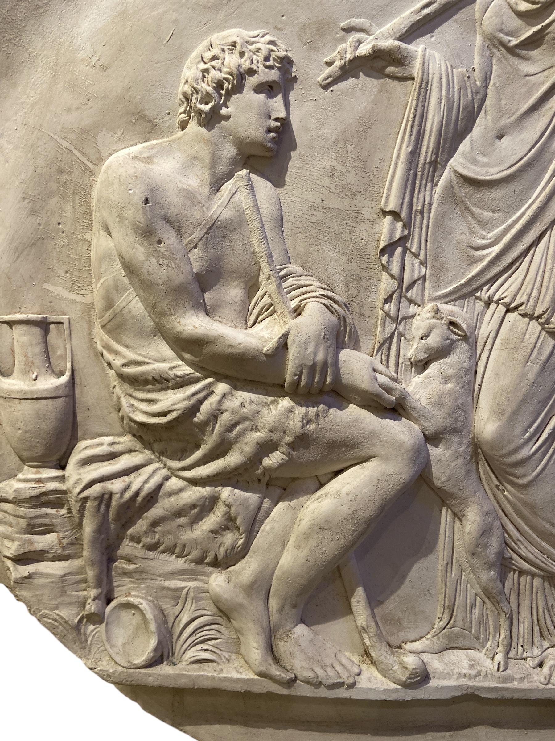 Médaillon en relief en plâtre d'Antonio Canova (1757-1822).
La représentation de ce relief est 