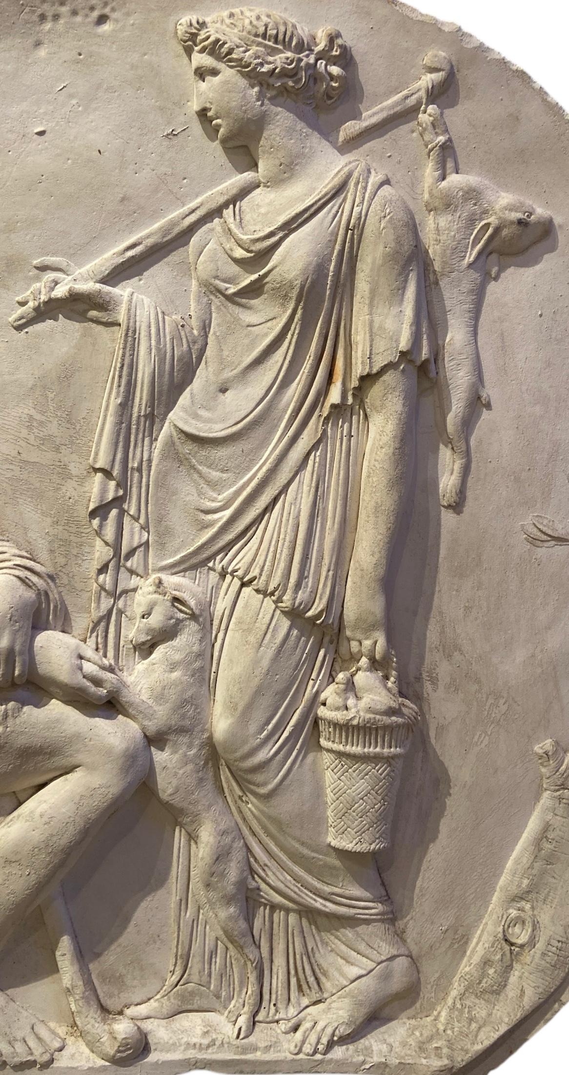 Grand Tour Médaillon en relief en plâtre en vente