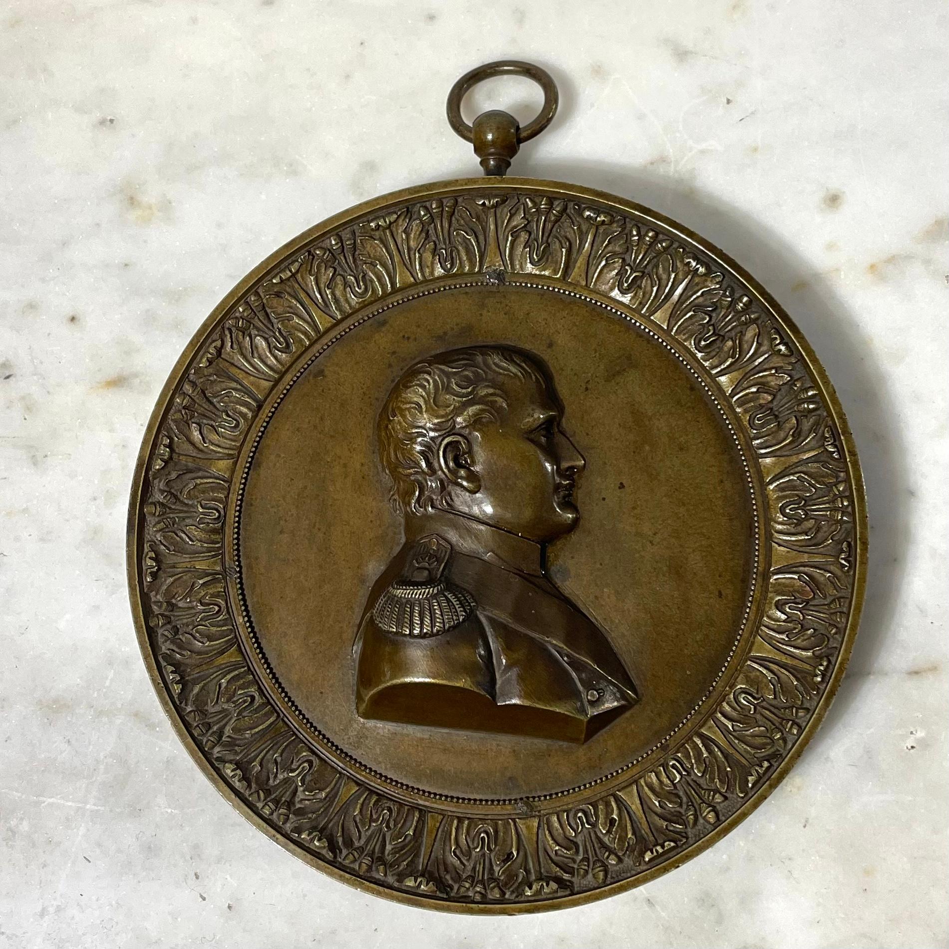French Relief Portraits of Napoleon Bonaparte in Bronze from the 19th Century For Sale