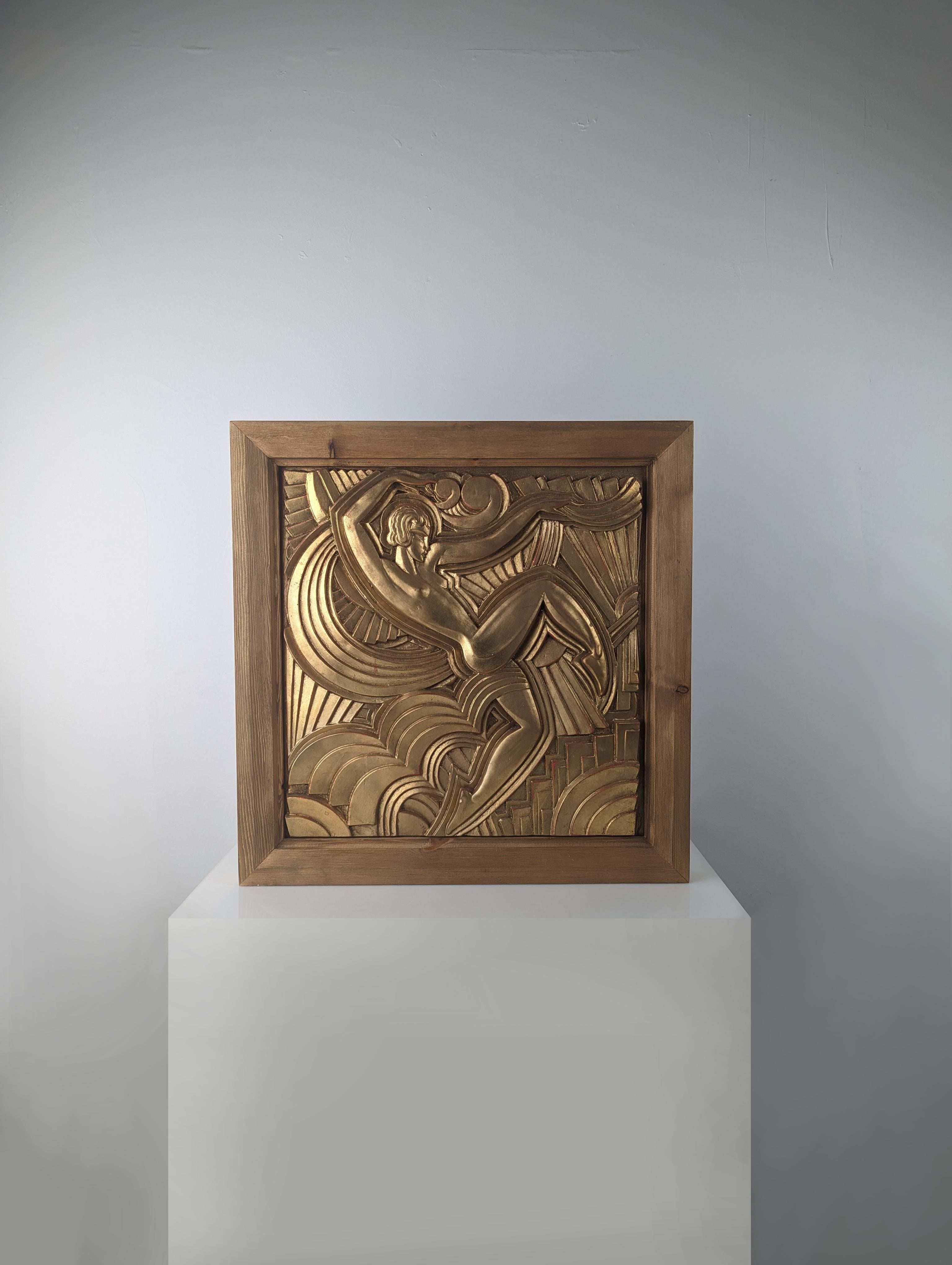 art deco relief sculpture