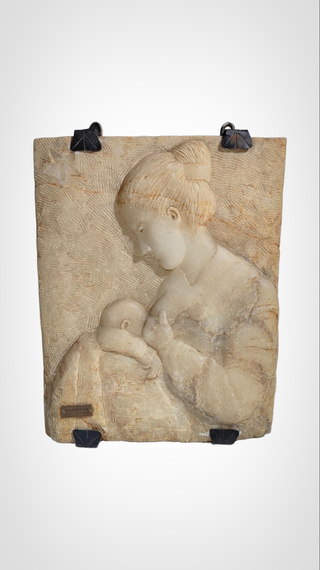 Relief Sculpture By Cuban Artist A.guaymaro
BEAUTIFUL RELIEF CARVED IN ALABASTER BY A CUBAN ARTIST SIGNED IN GUAYMARO-MADONNA.THE ALABASTER MEASURES: 55X40X9 CM.WITH AN IRON SUPPORT TO HANG IT ON THE WALL.