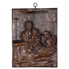 Scultura in legno a rilievo di Hermann Steiner Meran del XIX secolo