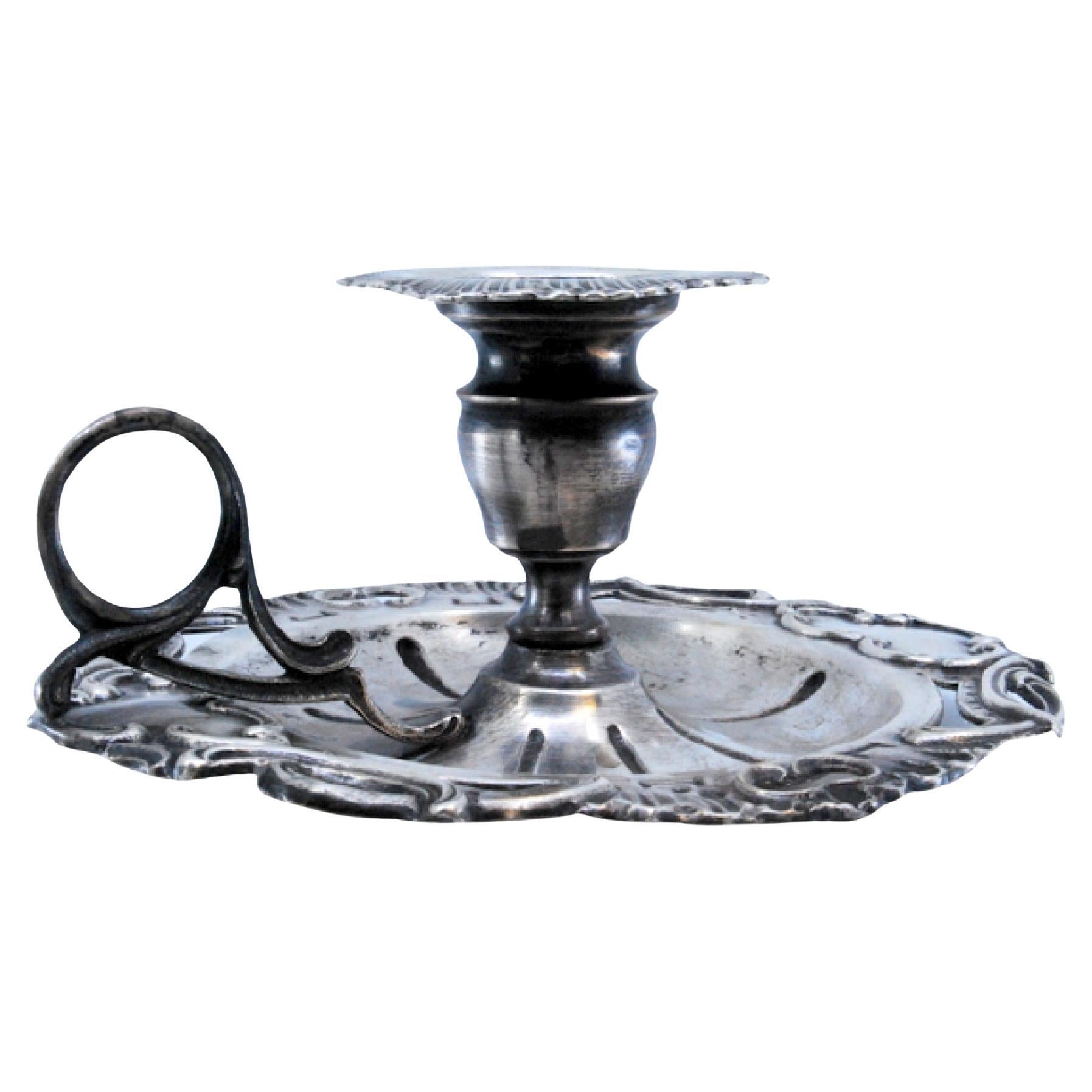 Relieved silver paddle with shell shape