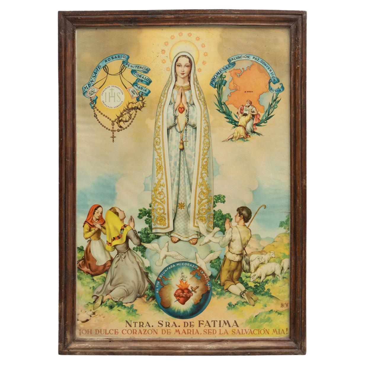 Œuvre d'art religieuse d'une Vierge, vers 1960