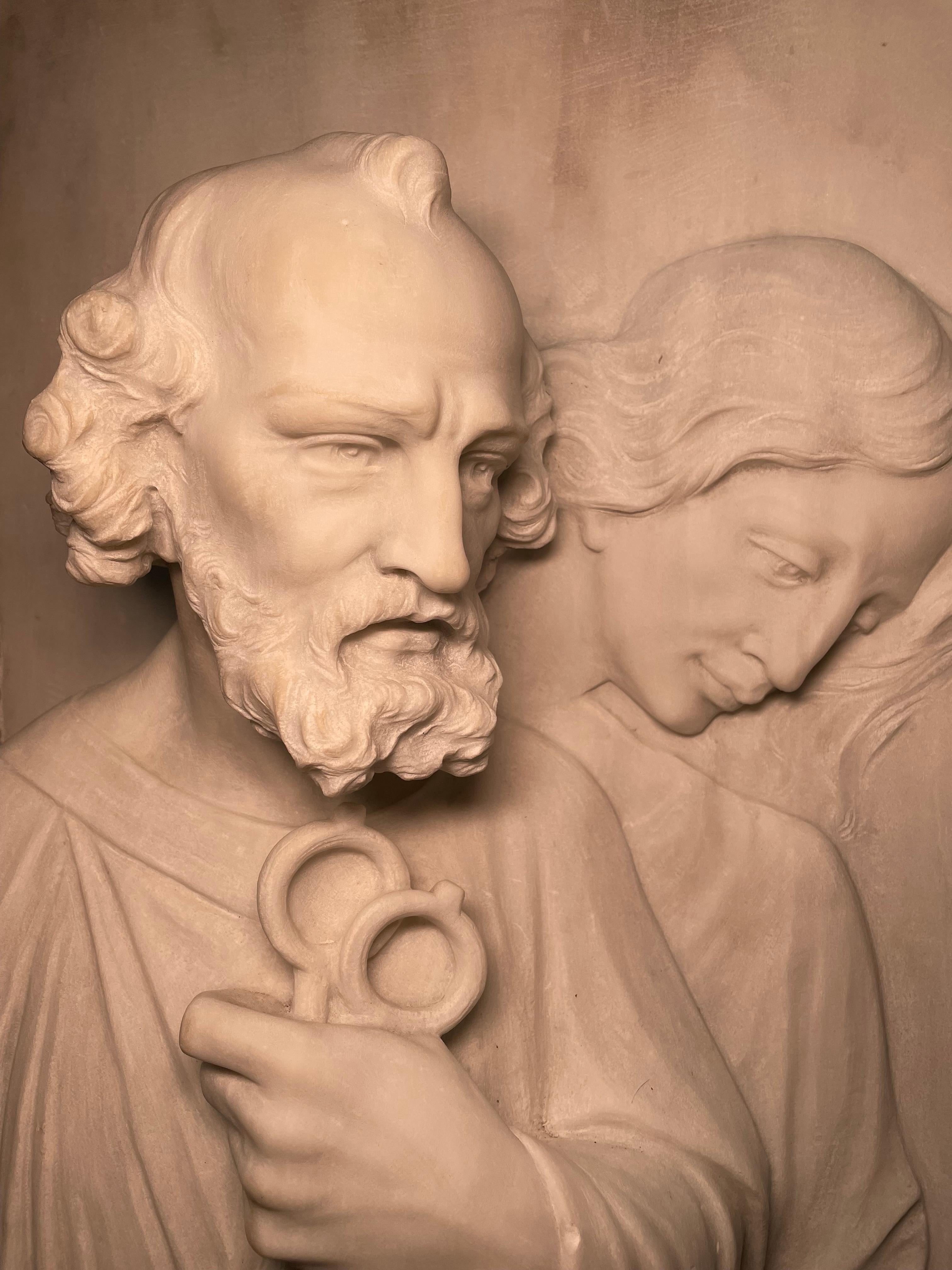 Bassorilievo/scultura religiosa in marmo di Carrara in vendita 5