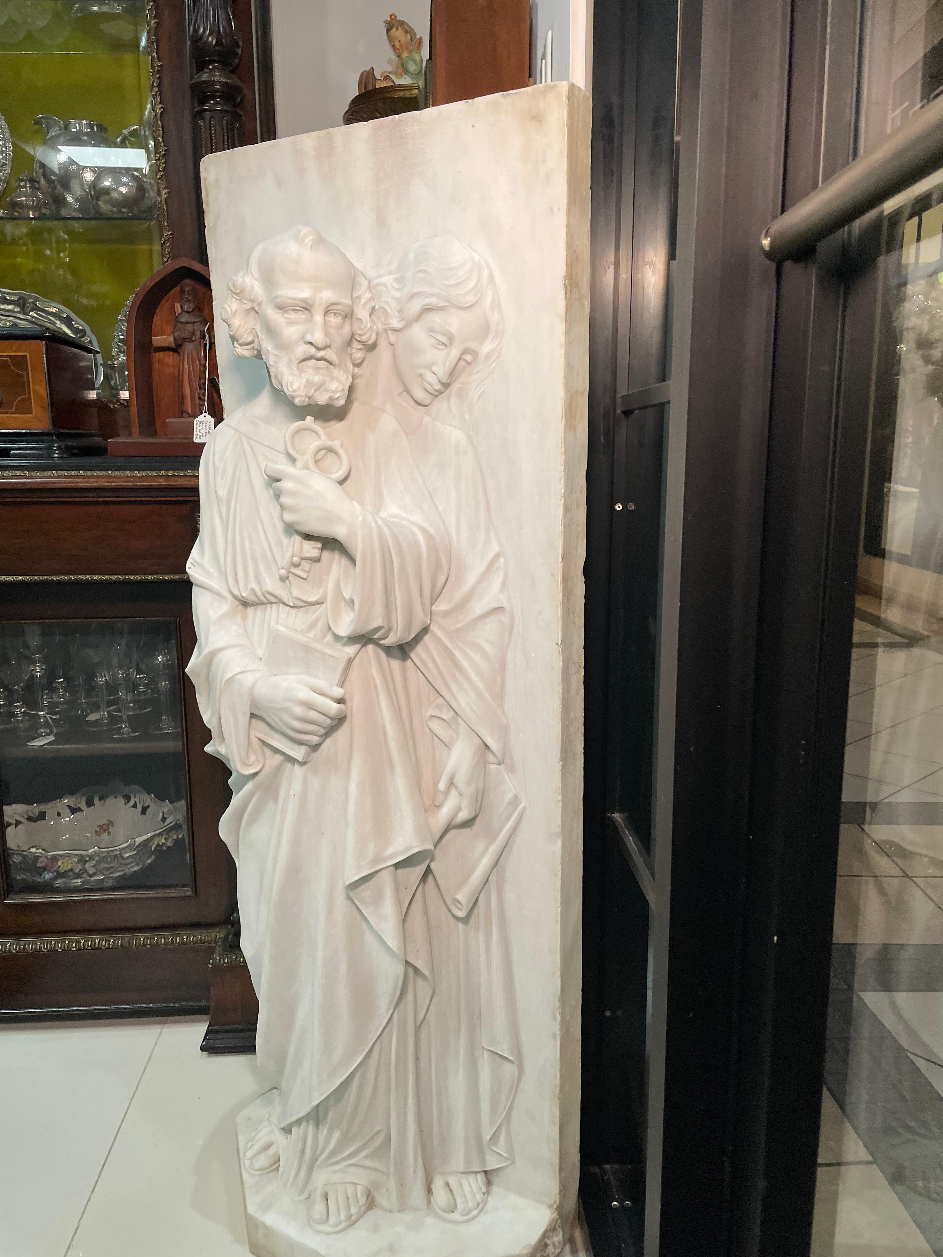 Bassorilievo/scultura religiosa in marmo di Carrara in vendita 7
