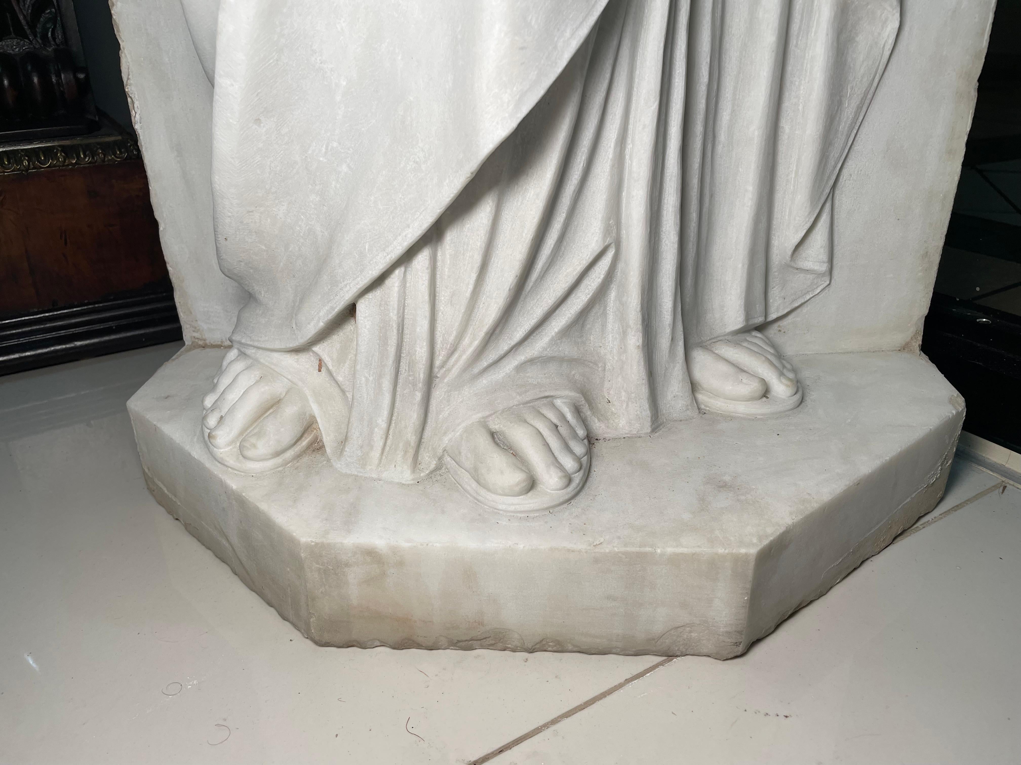 Bassorilievo/scultura religiosa in marmo di Carrara in vendita 8