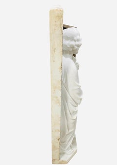 Religious Carrara Marble Bas-Relief/Sculpture