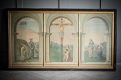 Religious Crucifixion Triptych