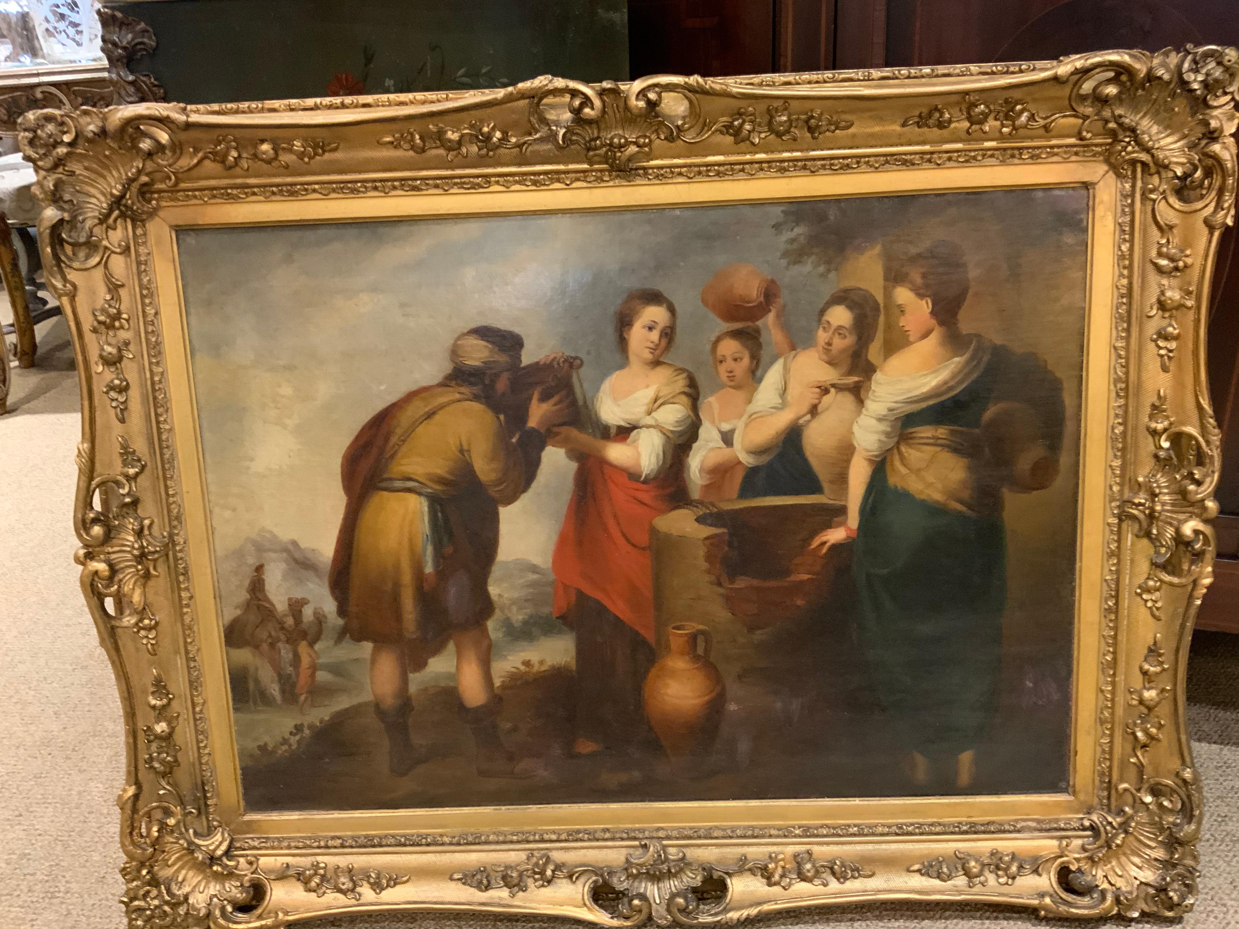 19th Century Religious oil painting, 19 th c. 'After' Bartolome’ Esteban Murillo '1617-1682' For Sale