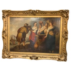 Religious oil painting, 19 th c. 'After' Bartolome’ Esteban Murillo '1617-1682'