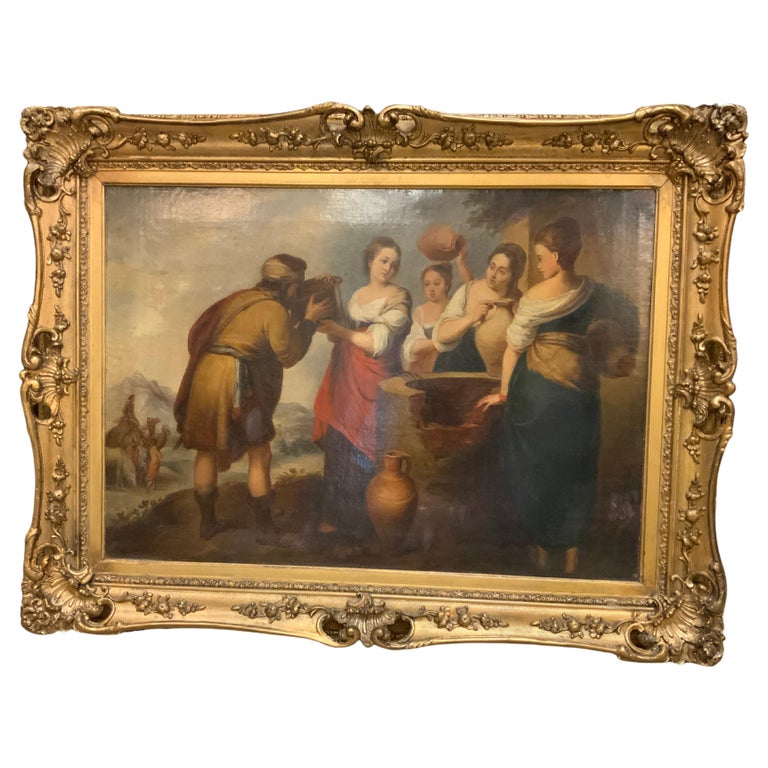 Religious oil painting, 19 th c. ''After'' Bartolome’ Esteban Murillo