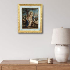Religious Oil Painting on Canvas, Virgin Mary, 18th Century Italian School