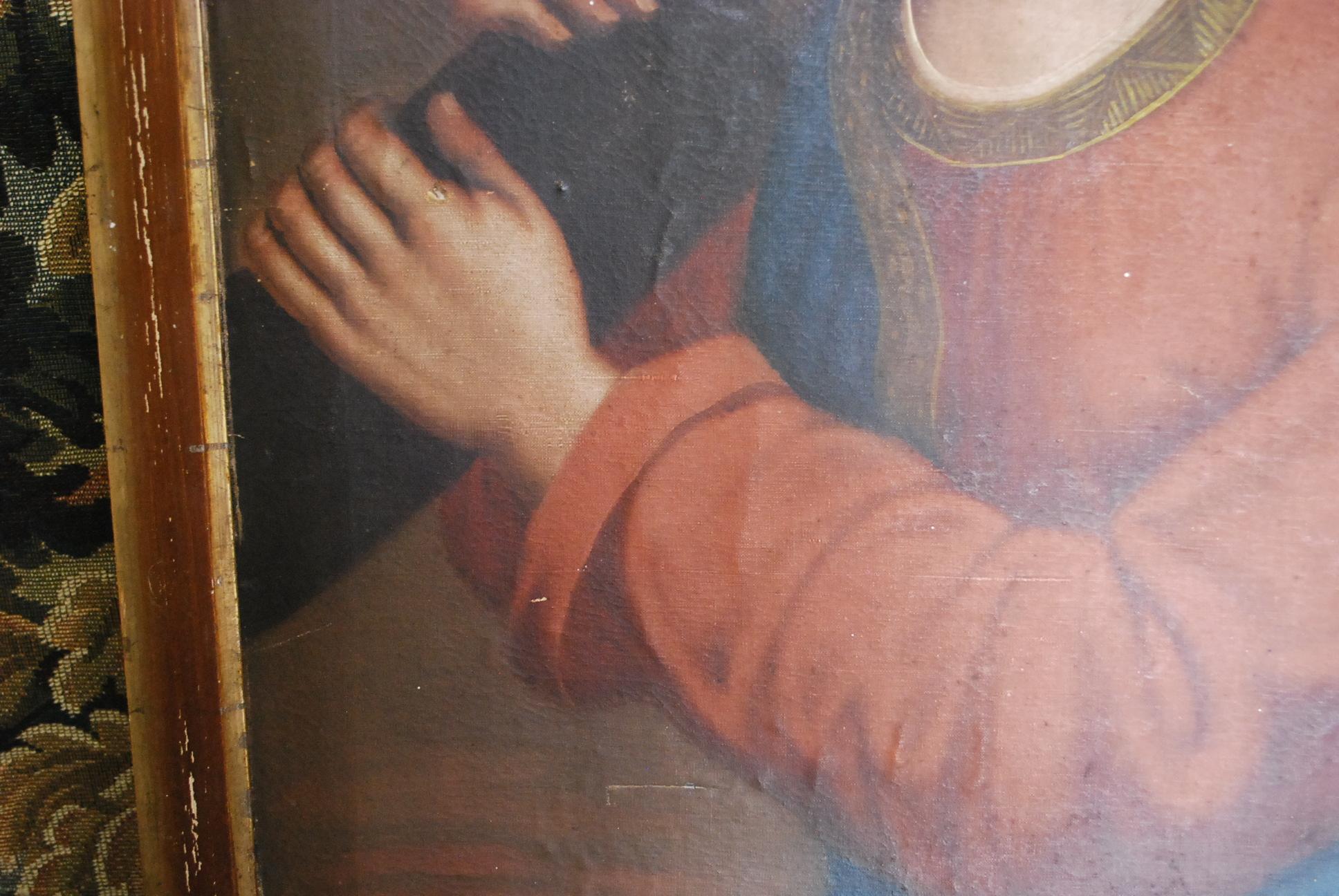 Hand-Painted Religious painting of Christ For Sale