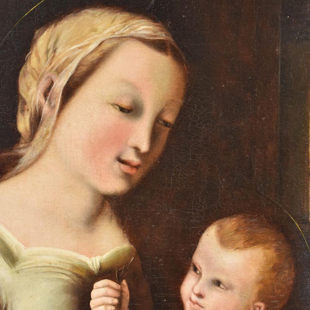 Religiöse Gemälde, Werke christlicher Kunst, Madonna mit Kind, 19. Jahrhundert. (Louis Philippe) im Angebot