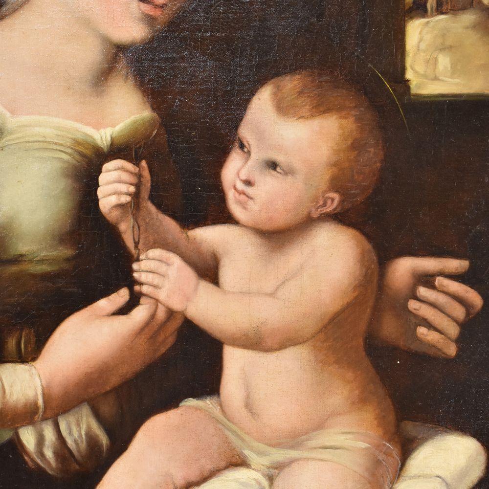 Religiöse Gemälde, Werke christlicher Kunst, Madonna mit Kind, 19. Jahrhundert. (Französisch) im Angebot