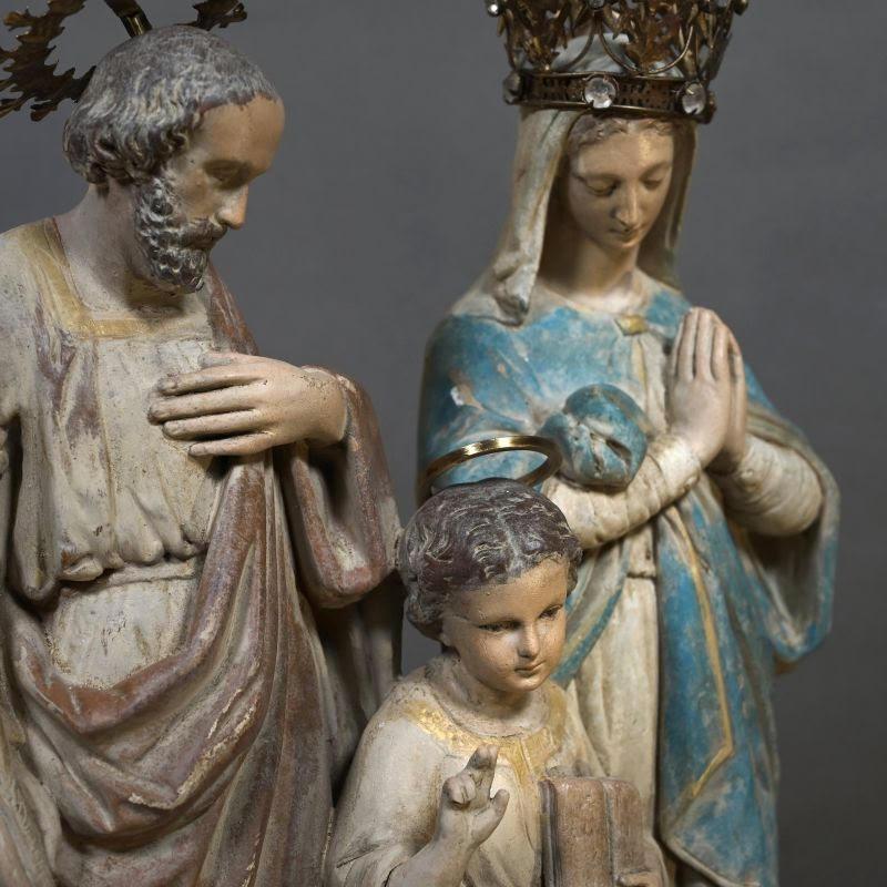 Religious Sculpture in Plaster, 20th Century. In Good Condition For Sale In Saint-Ouen, FR