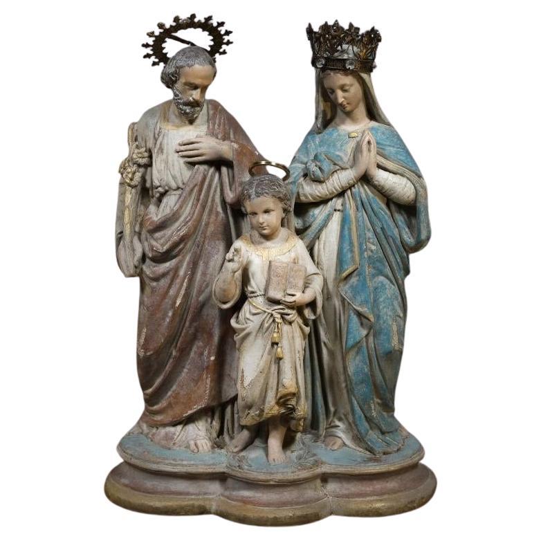 Sculpture religieuse en plâtre, 20e siècle.