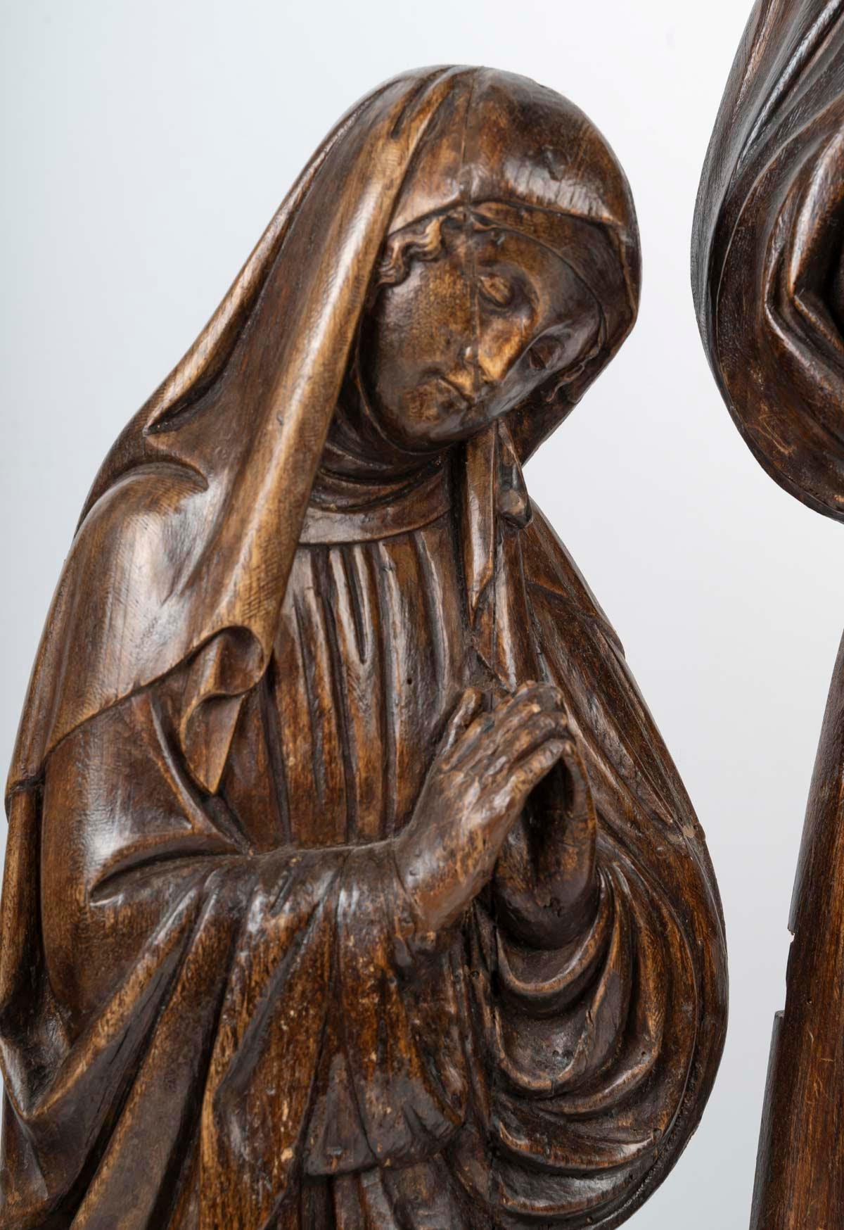 Neoclassical Religious Sculpture Representing the Nativity, Carved Wood from the 16th Century For Sale