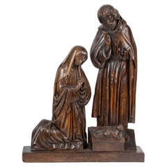 Religious Sculpture Representing the Nativity, Carved Wood from the 16th Century