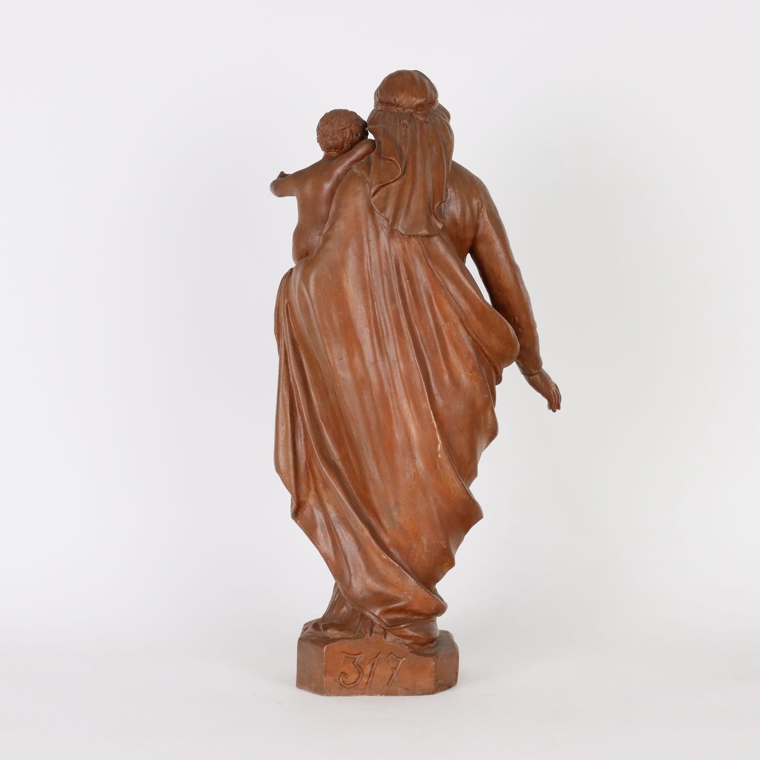 Religious Subject Terracotta, Italy, 20th Century For Sale 3