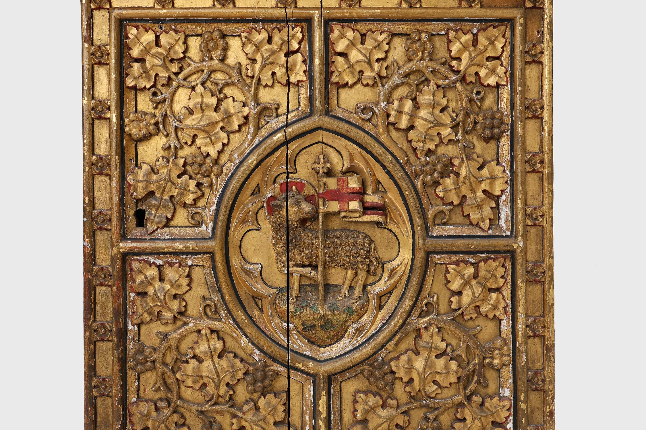 Baroque Religious Tabernacle with Lamb of God, Bruges ca. 1850