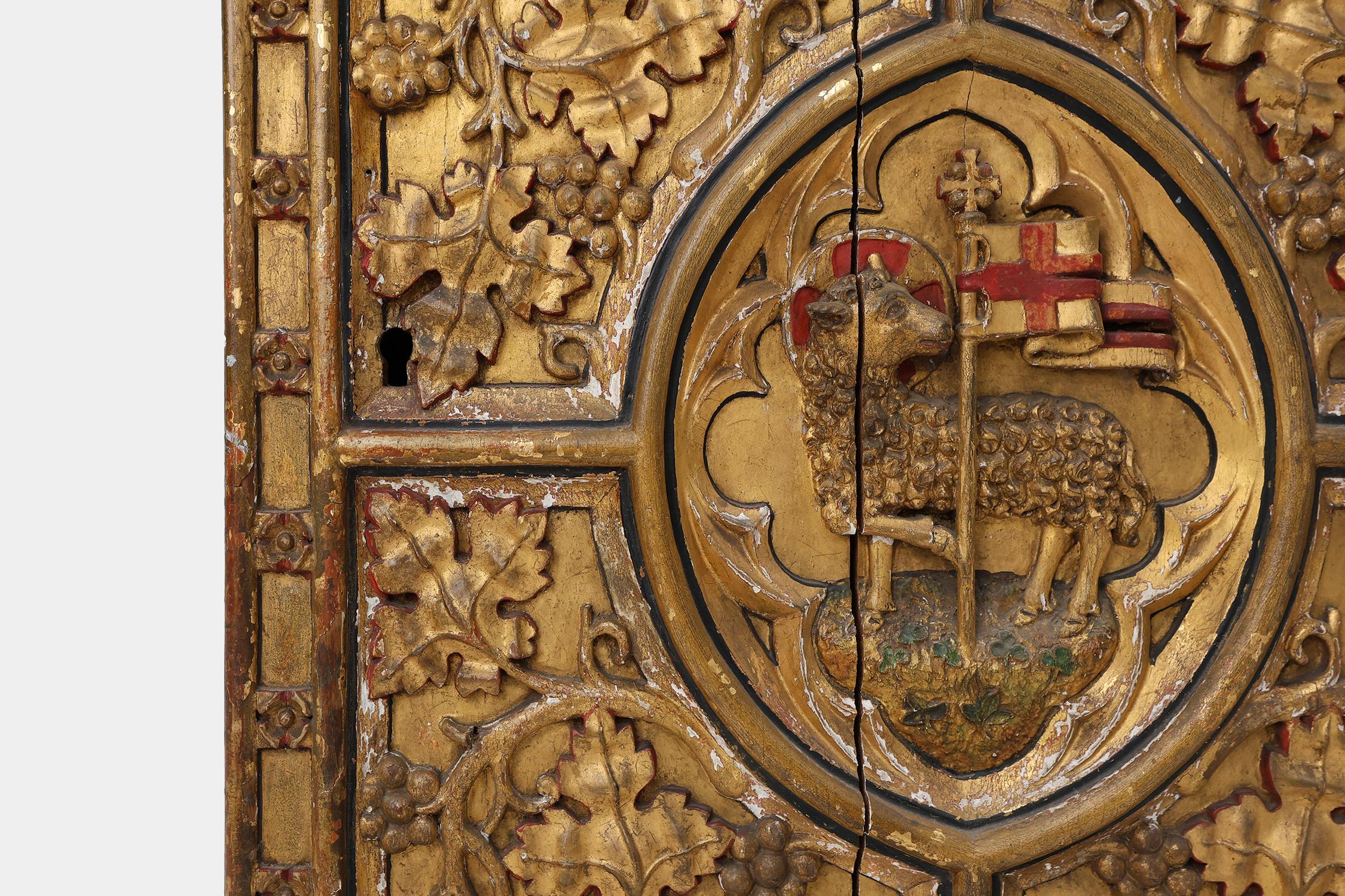 Belgian Religious Tabernacle with Lamb of God, Bruges ca. 1850