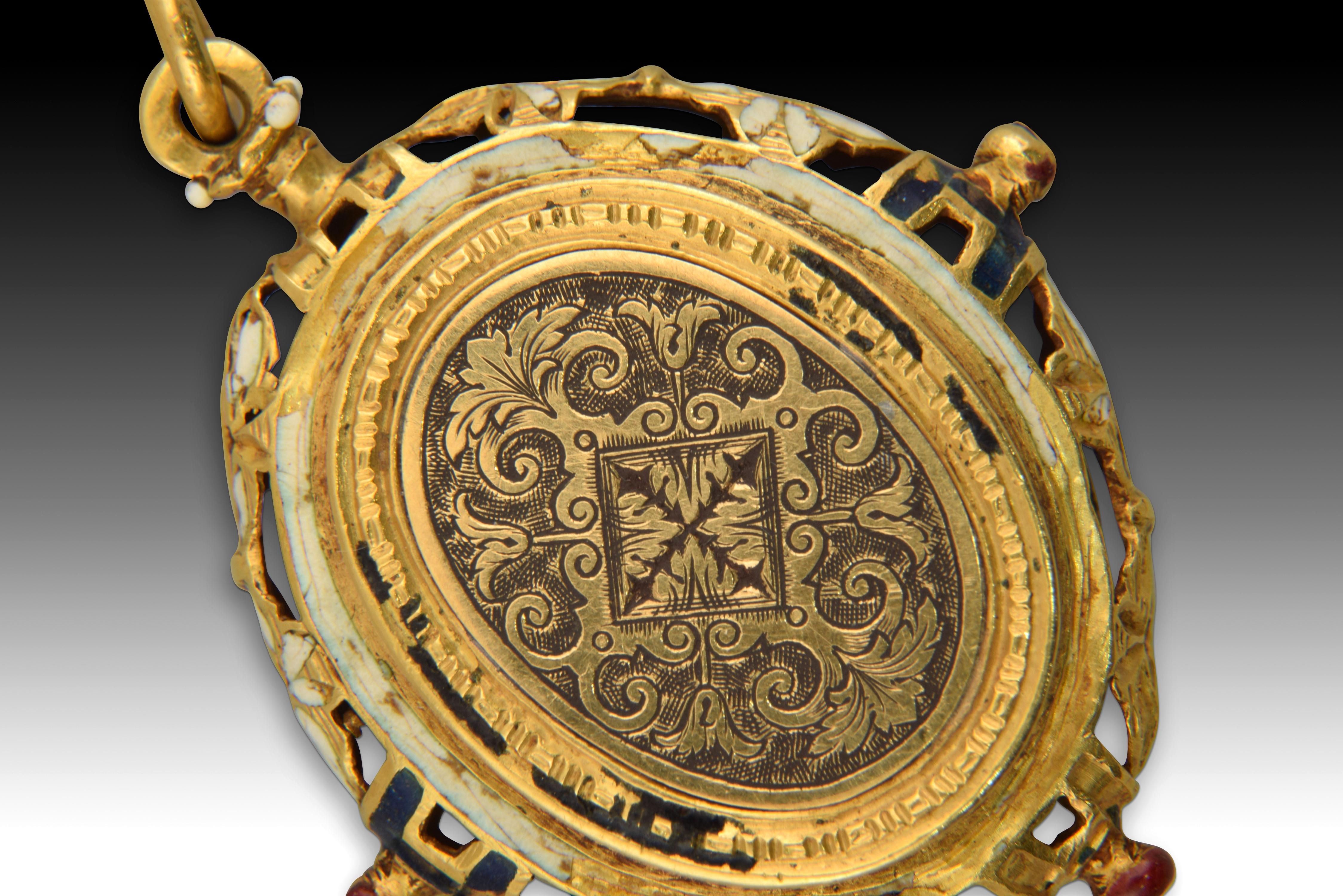 Baroque Reliquary Pendant, Gold, Enamel, 17th-18th Centuries
