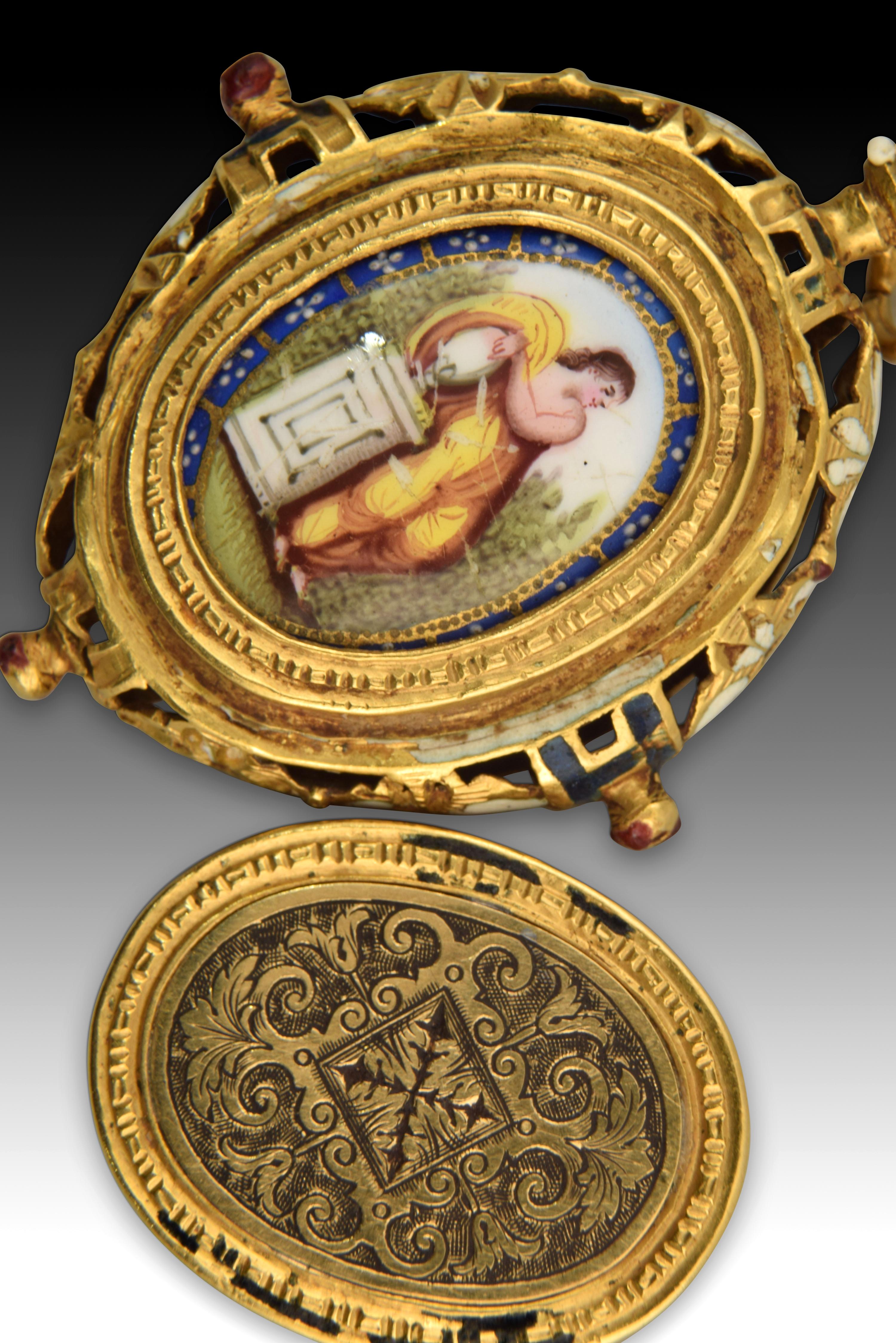 Reliquary Pendant, Gold, Enamel, 17th-18th Centuries 2